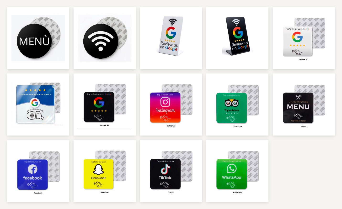 Tutti i prodotti Adesivi & Stand NFC Just Tap To Share